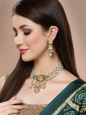 Green pearl necklace-sets 1