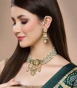 Green pearl necklace-sets