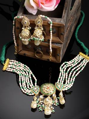 Green pearl necklace-sets 2