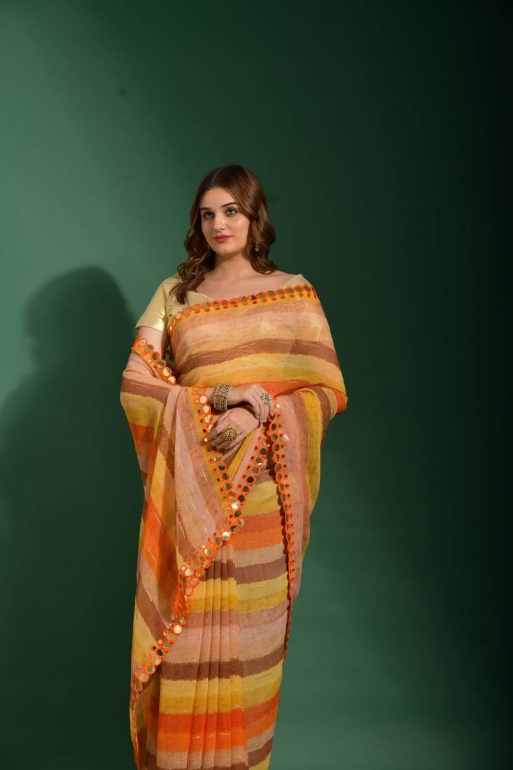 classy-rajasthani-style-leheriya-saree-in-beautiful-orange-colour