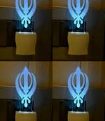 3D Illusion Effect Sikhism KhandaMulti Colour LED Night Lamp, Pack Of 4