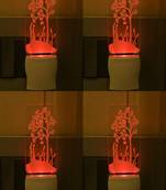 3D Illusion Effect The Lovely CoupleMulti Colour LED Night Lamp, Pack Of 4