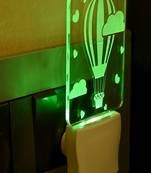 3D Illusion Air Ballon In Clouds LED Plug & Play Wall Lamp