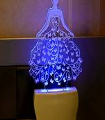 3D Illusion Dancing Girl LED Plug & Play Wall Lamp