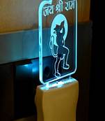 3D Illusion Jai Shree Ram LED Plug & Play Wall Lamp