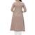 Trendmalls Light-brown woven silk silk-kurtis 