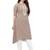 Trendmalls Light-brown woven silk silk-kurtis 