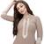 Trendmalls Light-brown woven silk silk-kurtis 