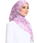 JSDC Daily Wear Blush Pink Color Printed Women Wear Casual Floral Scarf Hijab