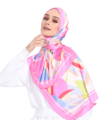 JSDC Party Wear Soft Smoothy Silk Fabric Printed Women Scarves Hijab