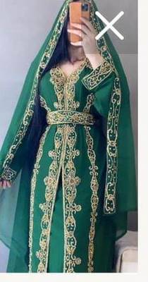 Royal Dubai Kaftan Moroccan Islamic Abaya Farasha Party Wear Floor Length Dress For Women 2