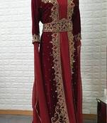 Sale !! Royal Kaftan Moroccan Islamic Beach Abaya Farasha Party Wear Floor Length Dress For Women