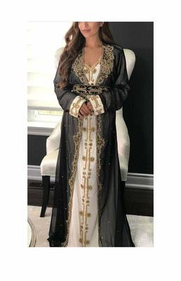 Royal Dubai Kaftan Moroccan Islamic Abaya Farasha Party Wear Floor Length Dress For Women 1