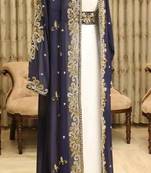 Royal Dubai Kaftan Moroccan Islamic Abaya Farasha Party Wear Floor Length Dress For Women