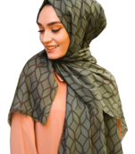 JSDC Olive Color Pashmina Cotton Long Dupatta Hijab
