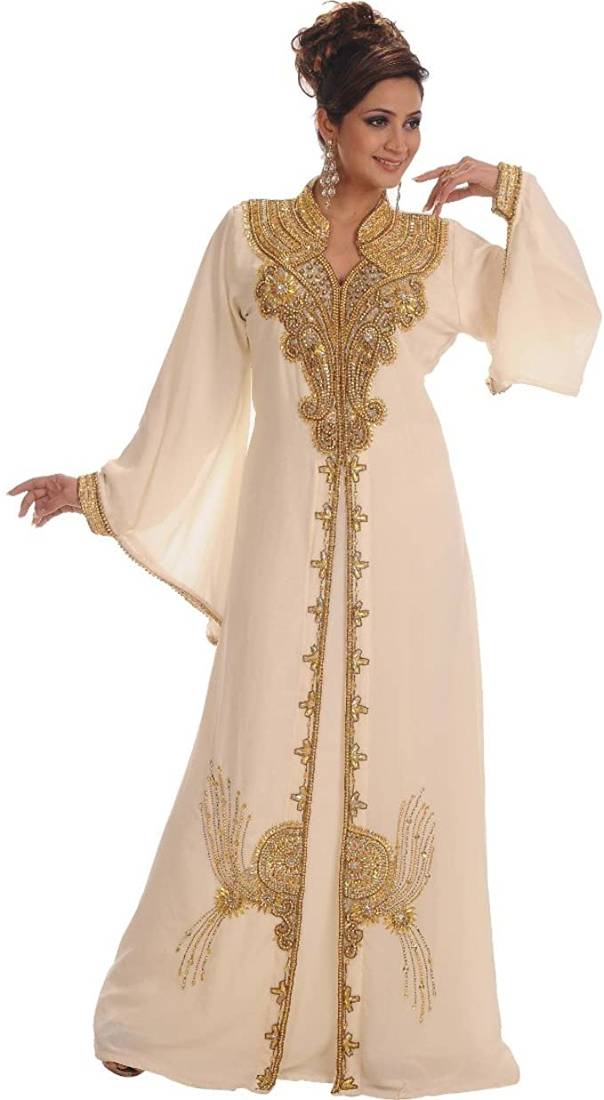 Sale !! Royal Kaftan Moroccan Islamic Beach Abaya Farasha Party Wear Floor Length Dress For Women
