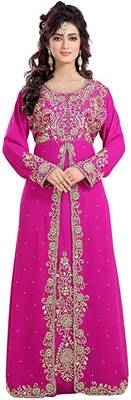 Royal Dubai Kaftan Moroccan Islamic  Abaya Farasha Party Wear Floor Length Dress For Women 1