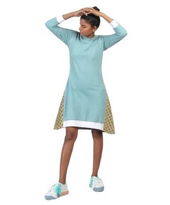 Blue Sweatshirt Dress 1
