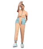 Peach Blocked Jogger