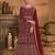 Heavy Designer Embroidery Work Salwaar Kameez In Stunning Maroon Colour Georgette Fabric