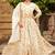 Adorable Heavy Designer Cording Embroidery Work Wedding Dress In Cream Colour Butterfly Net Fabric With Girlish Looks