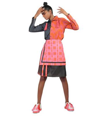 Pink Pleated Vibe Skirt 1