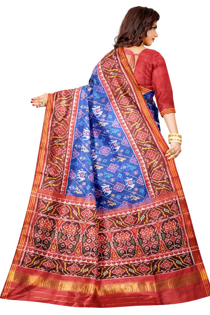 Silk saree - Semi Double ikkat Patola