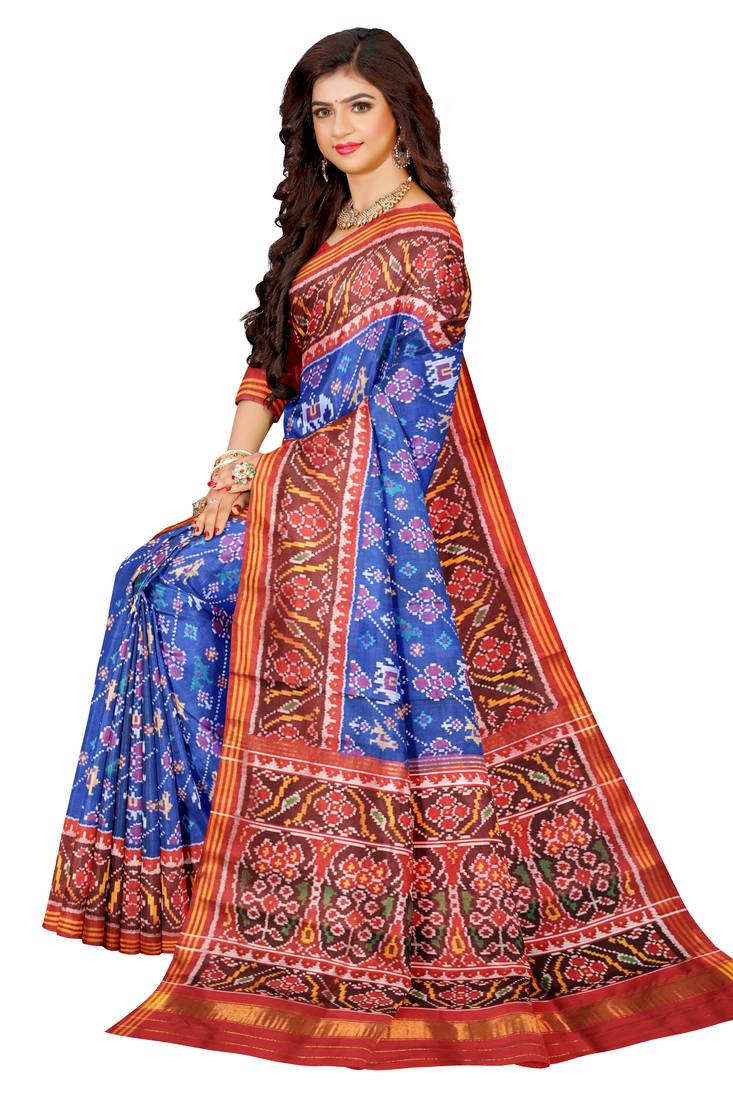 Silk saree - Semi Double ikkat Patola