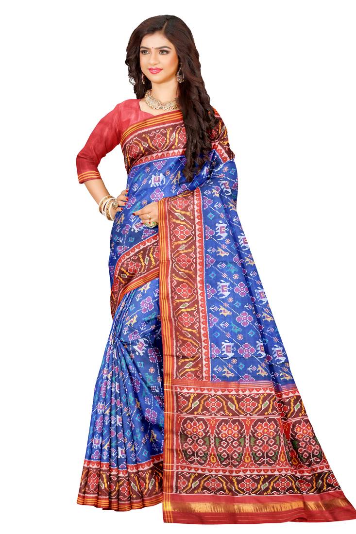 Silk saree - Semi Double ikkat Patola