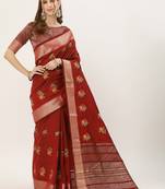 SERONA FABRICS Women's  Soft Cotton Silk With Colourful Thread Embroidery Saree With Blouse
