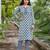 Casual Office Capsule Cotton Kurti In Elegant Teal Colour With Fine Print