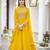 Yellow georgette embroidered full length Anarkali suit
