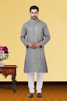 Festive Wear Designer Georgette Heavy Sequins Work Kurta With Pyjama