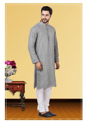 Festive Wear Designer Georgette Heavy Sequins Work Kurta With Pyjama 2