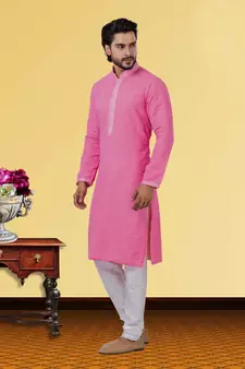 Festive Wear Designer Embroidered Georgette Chikankari Work Kurta With Pyjama