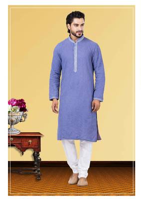Festive Wear Designer Embroidered Georgette Chikankari Work Kurta With Pyjama 1