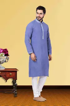 Festive Wear Designer Embroidered Georgette Chikankari Work Kurta With Pyjama