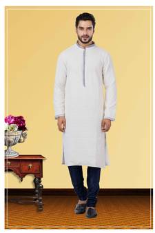 Festive Wear Designer Embroidered Georgette Chikankari Work Kurta With Pyjama
