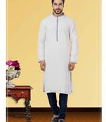 Festive Wear Designer Embroidered Georgette Chikankari Work Kurta With Pyjama