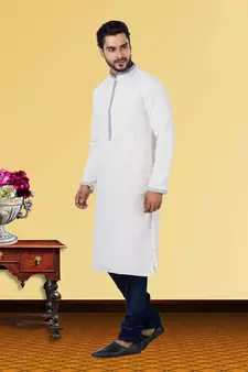 Festive Wear Designer Embroidered Georgette Chikankari Work Kurta With Pyjama