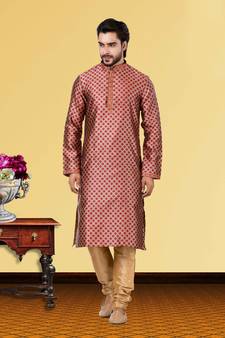 Festive Wear Designer Jacquard Silk Heavy Kurta With Pyjama