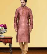 Festive Wear Designer Jacquard Silk Heavy Kurta With Pyjama
