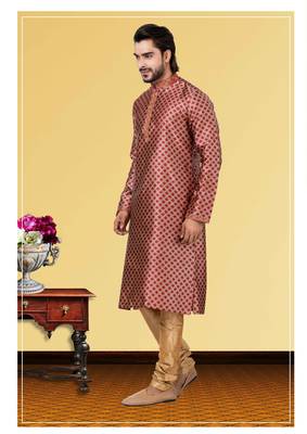 Festive Wear Designer Jacquard Silk Heavy Kurta With Pyjama 2