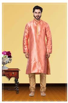 Festive Wear Designer Jacquard Silk Heavy Kurta With Pyjama