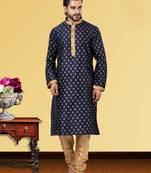 Festive Wear Designer Dhupion Printed Kurta With Pyjama