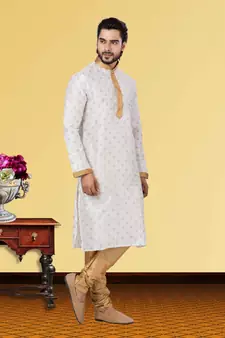 Festive Wear Designer Dhupion Printed Kurta With Pyjama