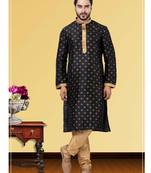 Festive Wear Designer Dhupion Printed Kurta With Pyjama