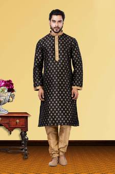 Festive Wear Designer Dhupion Printed Kurta With Pyjama