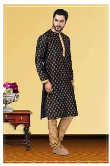 Festive Wear Designer Dhupion Printed Kurta With Pyjama