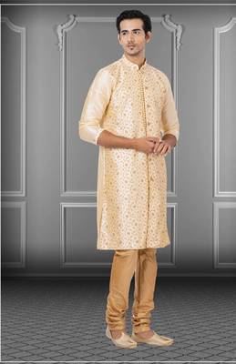 Festive Wear Designer Embroidered Dhupion Heavy Work Kurta With Pyjama 2